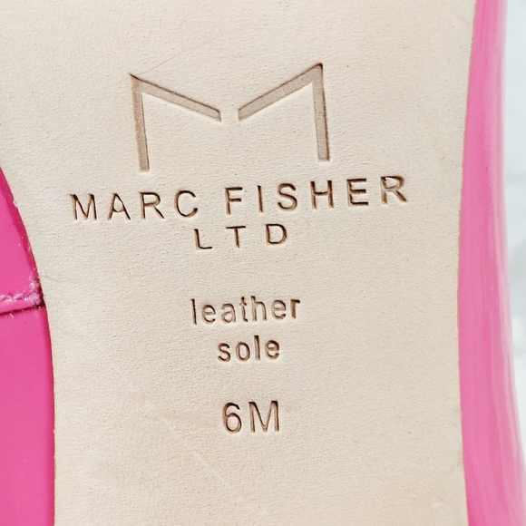NEW Marc Fisher Zala Pink Patent Leather Block Heel Pointed Toe Heels W619 - Picture 11 of 14